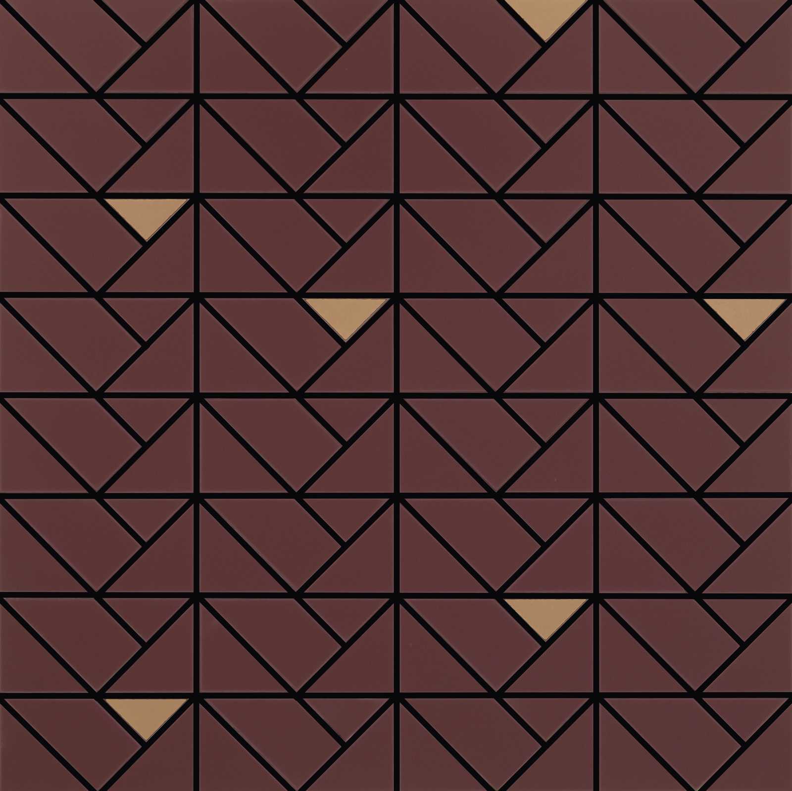 плитка Eclettica Mosaico bronze purple 40x40