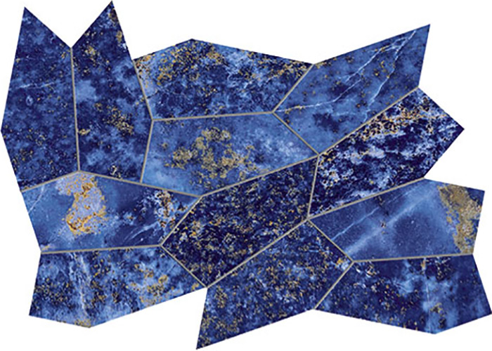 плитка Marvel Dream Ultramarine Mosaico Leaf Lappato B 42.3x27.2