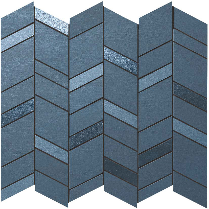 плитка Mek Blue Mosaico Chevron Wall 30.5x30.5