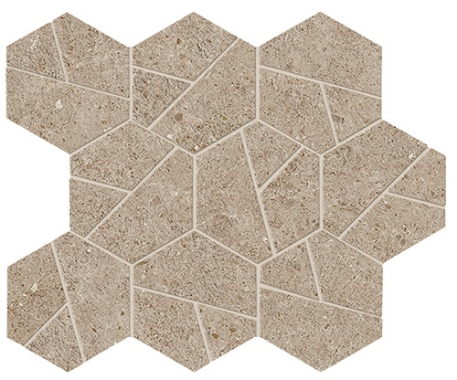 плитка Boost Stone Clay Mosaico Hek 25x28.5
