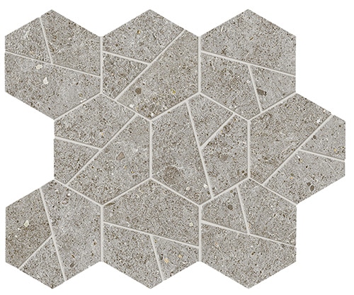плитка Boost Stone Grey Mosaico Hek 25x28.5