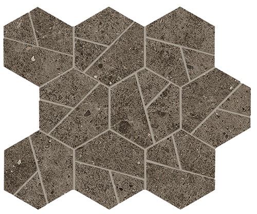 плитка Boost Stone Tobacco Mosaico Hek 25x28.5
