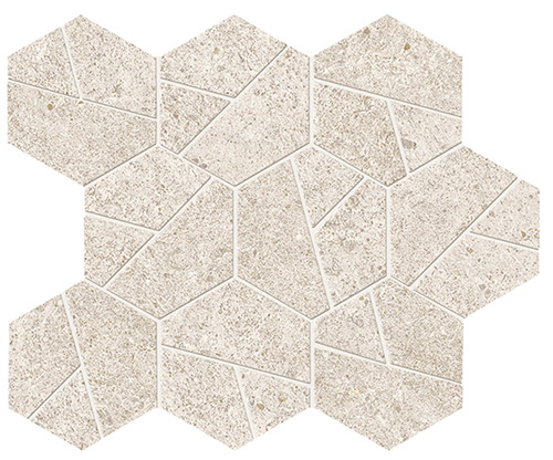 плитка Boost Stone White Mosaico Hek 25x28.5