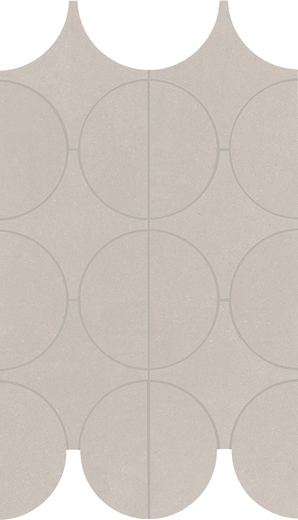 плитка Cementum Mosaico Cerchi Sand 23.8x41.4